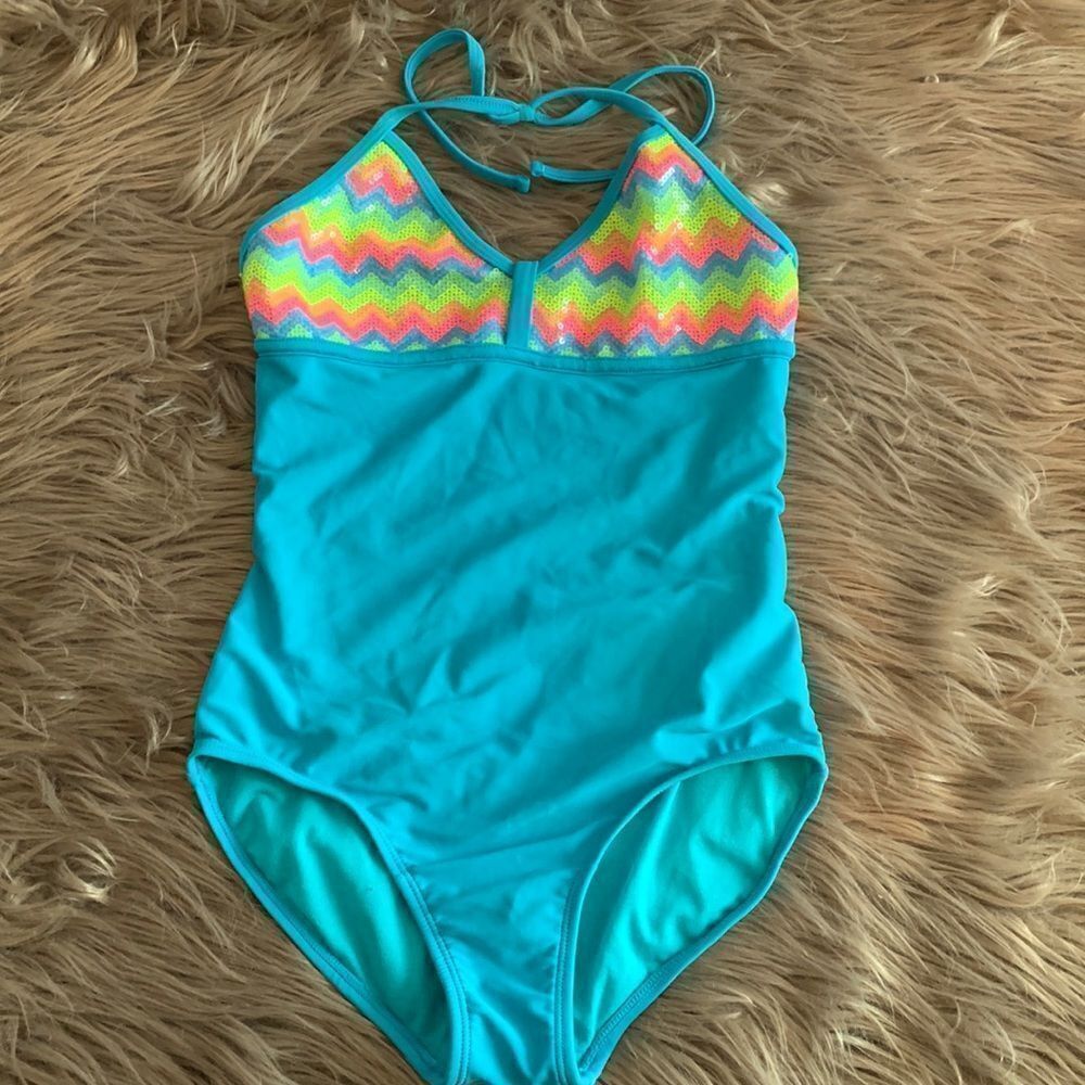 Girls Fashion Swimsuit Swimwear One-Piece L 10/12
